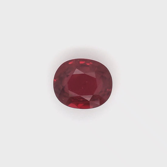 3.07 Carats Oval Cut Heat Pigeon Blood Red Ruby Loose Gemstone Showcase Video