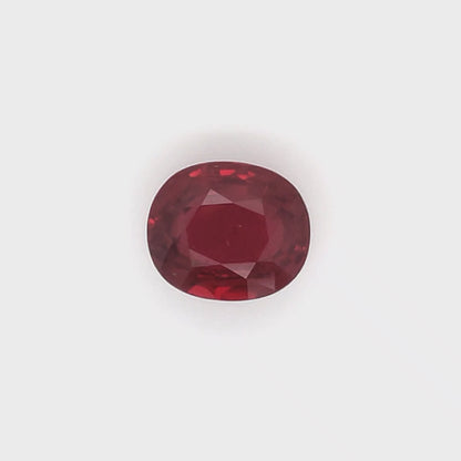 3.07 Carats Oval Cut Heat Pigeon Blood Red Ruby Loose Gemstone Showcase Video