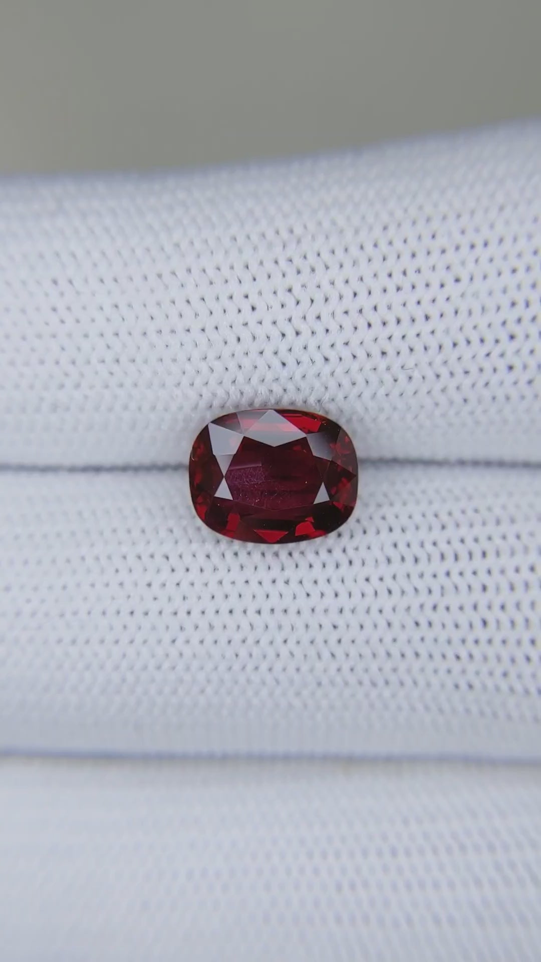 3.04 Carats Cushion Cut Heat Pigeon Blood Red Ruby Loose Gemstone Close video