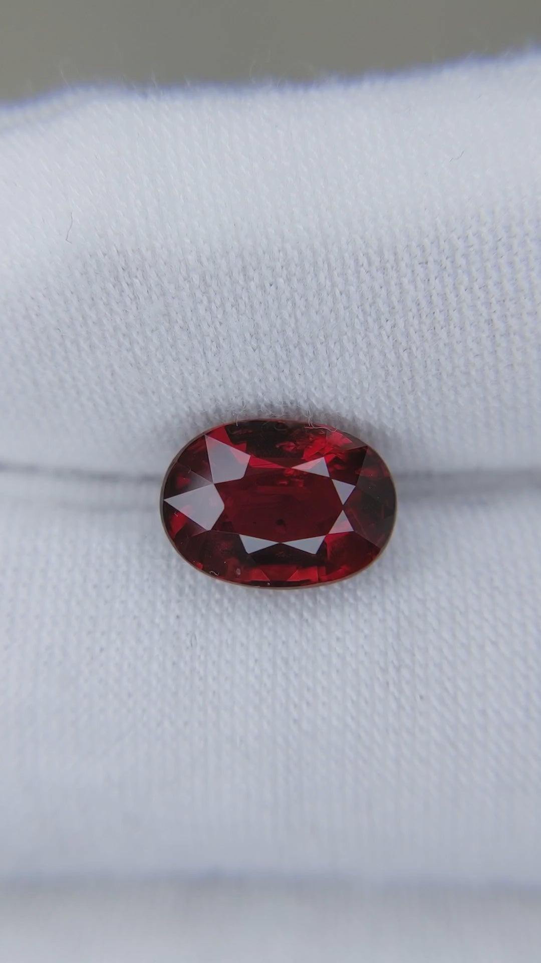 4.02 Carats Oval Cut No Heat Pigeon Blood Red Ruby Loose Gemstone GRS Video 2