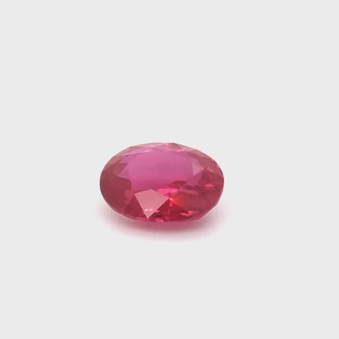 3.14 Carats Oval Cut No Heat Red Ruby Loose Gemstone GRS Video 1