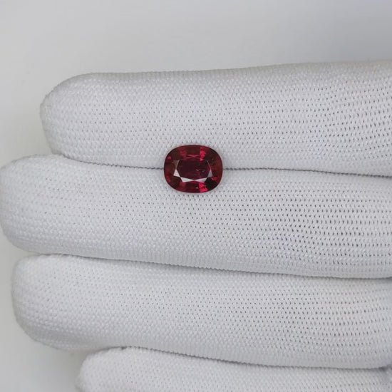 3.31 Carats Oval Cut Heat Pigeon Blood Red Ruby Loose Gemstone Bellerophon Video 2