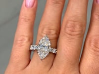 Lieselotte 8.42 Carat Marquise Cut Lab Grown Diamond Ring in 18k White Gold Video