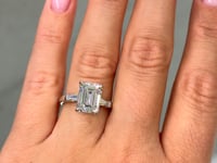 Lysara 4.41 Carat Emerald Cut Lab Grown Diamond Ring in Platinum Video