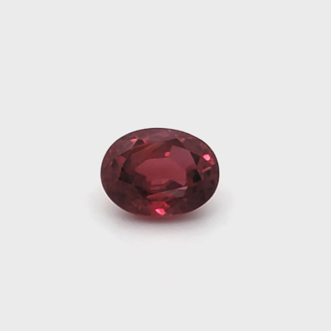 3.06 Carats Oval Cut Heat Pigeon Blood Red Ruby Loose Gemstone Showcase Video