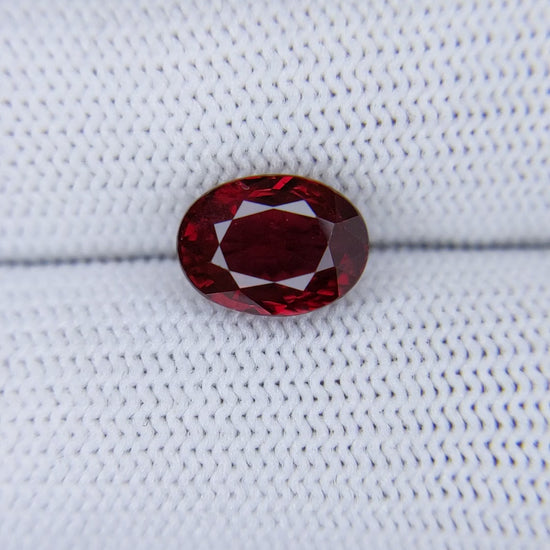 3.01 Carats Oval Cut Heat Pigeon Blood Red Ruby Loose Gemstone GRSVideo 2