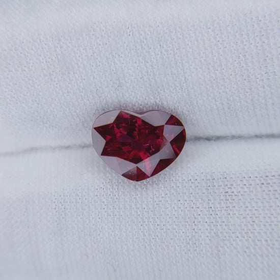 2.51 Carats Heart Cut No Heat Pigeon Blood Red Ruby Loose Gemstone GRS Video 2