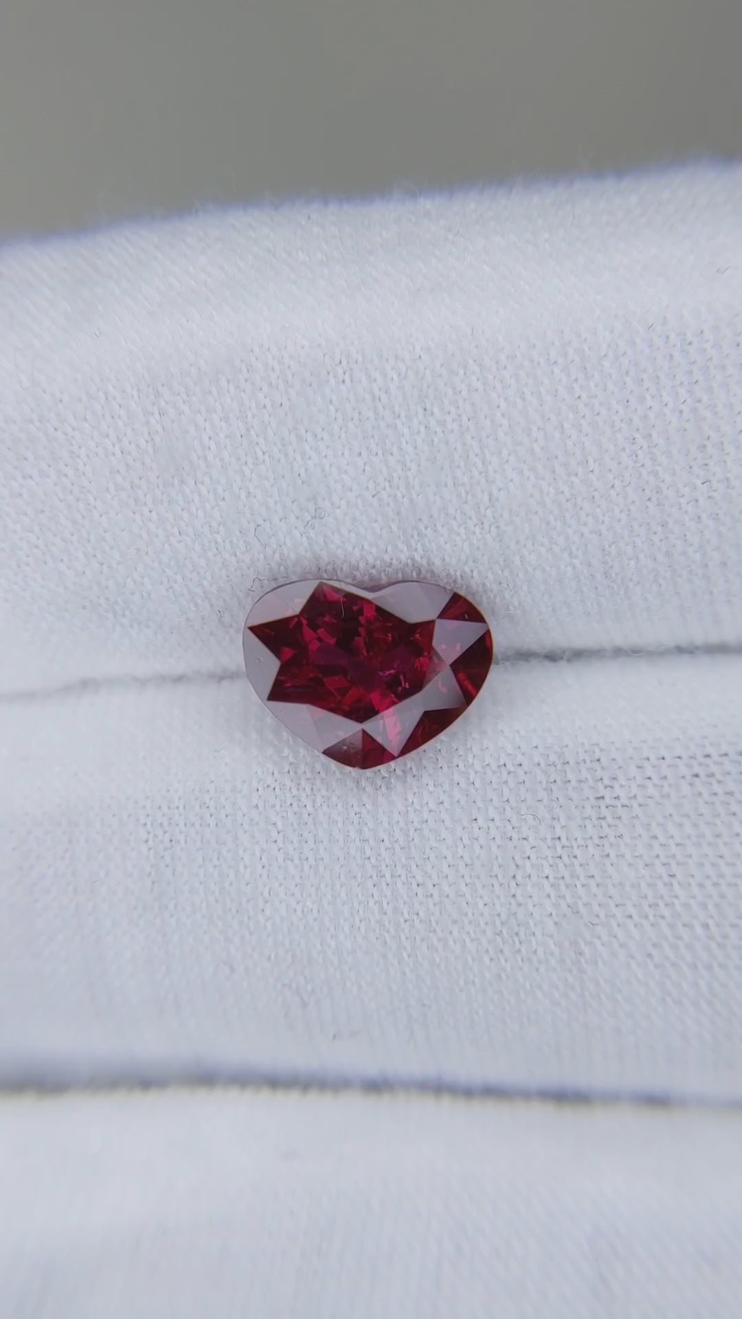 2.51 Carats Heart Cut No Heat Pigeon Blood Red Ruby Loose Gemstone GRS Video 2