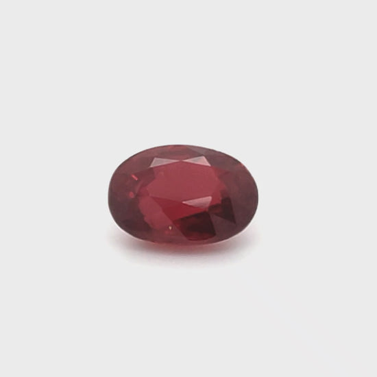 3.01 Carats Oval Cut No Heat Pigeon Blood Red Ruby Loose Gemstone Showcase