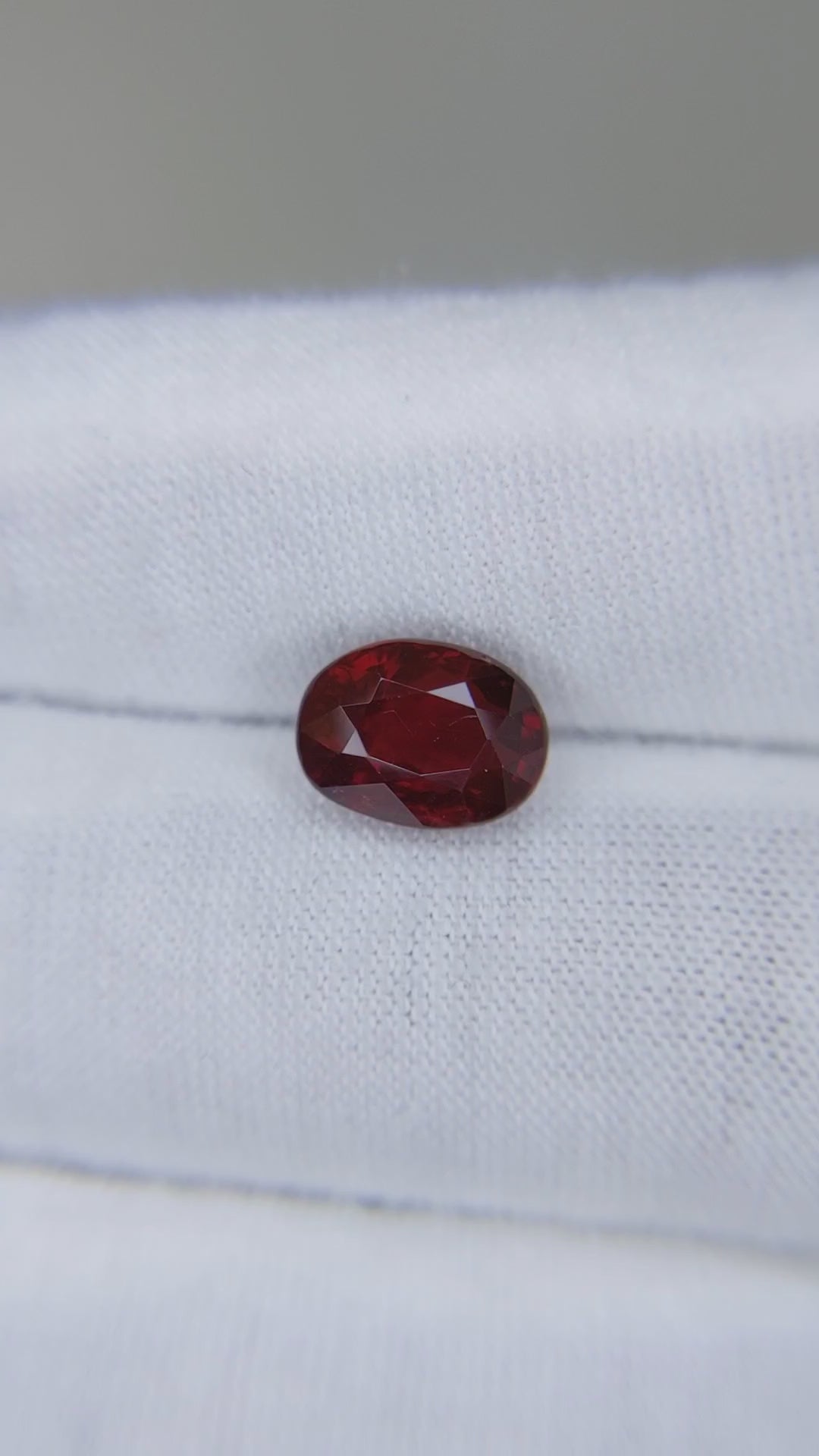 3.01 Carats Oval Cut No Heat Pigeon Blood Red Ruby Loose Gemstone Close Showcase video