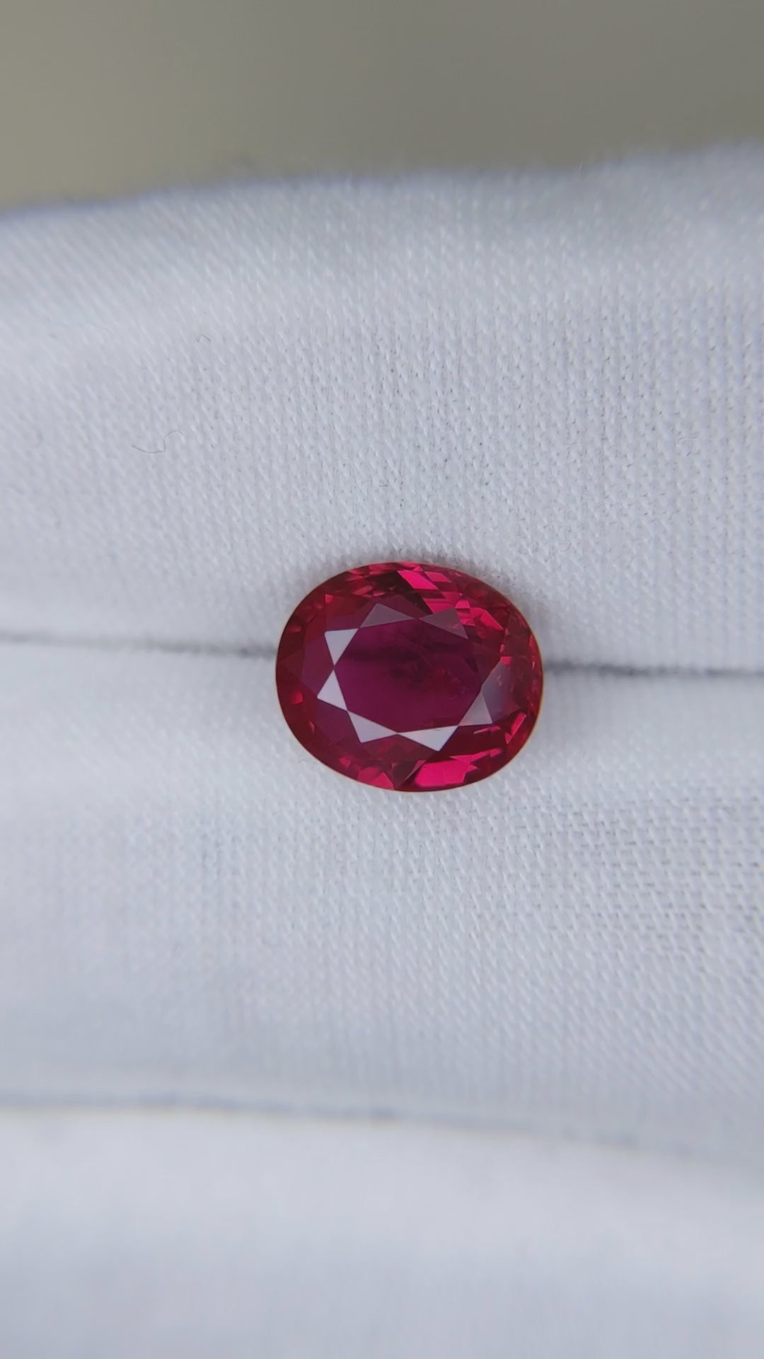 3.14 Carats Oval Cut No Heat Red Ruby Loose Gemstone GRS Video 2