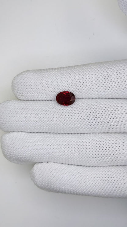 3.01 Carats Oval Cut Heat Pigeon Blood Red Ruby Loose Gemstone GRS Video 3