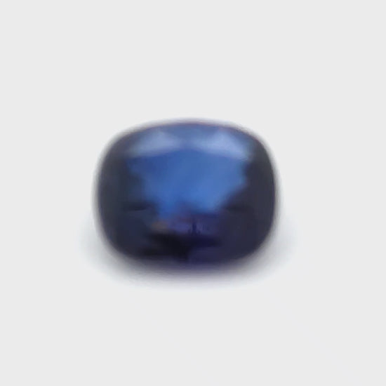 7.12 Carat Cushion Cut Heat Royal Blue Sapphire Loose Gemstone Video 1