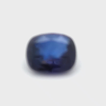 7.12 Carat Cushion Cut Heat Royal Blue Sapphire Loose Gemstone Video 1