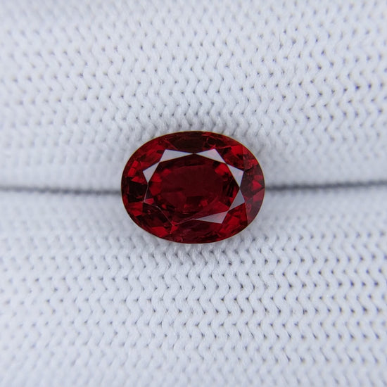 3.06 Carats Oval Cut Heat Pigeon Blood Red Ruby Loose Gemstone Close Video