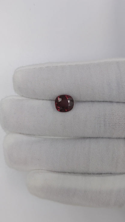 3.10 Carats Cushion Cut No Heat Pigeon Blood Red Ruby Loose Gemstone GRS vid 1