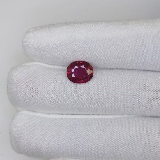 4.02 Carats Oval Cut No Heat Pigeon Blood Red Ruby Loose Gemstone Far Video