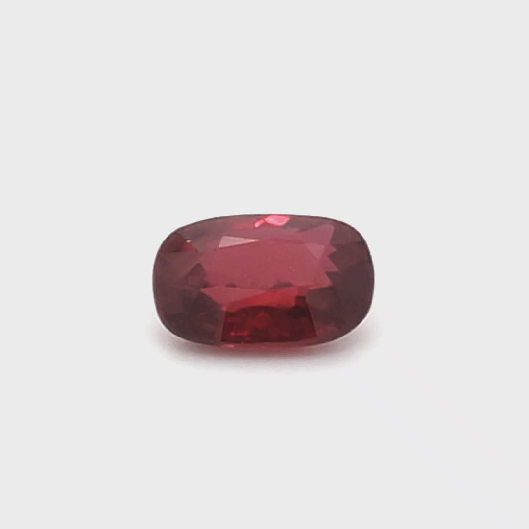 3.01 Carats Oval Cut No Heat Pigeon Blood Red Ruby Loose Gemstone GRS Video 1
