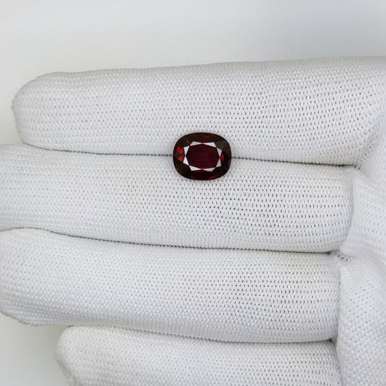 4.04 Carats Cushion Cut Heat Pigeon Blood Red Ruby Loose Gemstone Video