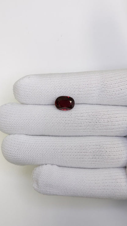 4.01 Carats Oval Cut Heat Pigeon Blood Red Ruby Loose Gemstone Video