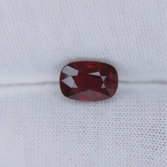 3.01 Carats Oval Cut No Heat Pigeon Blood Red Ruby Loose Gemstone GRS Video 2