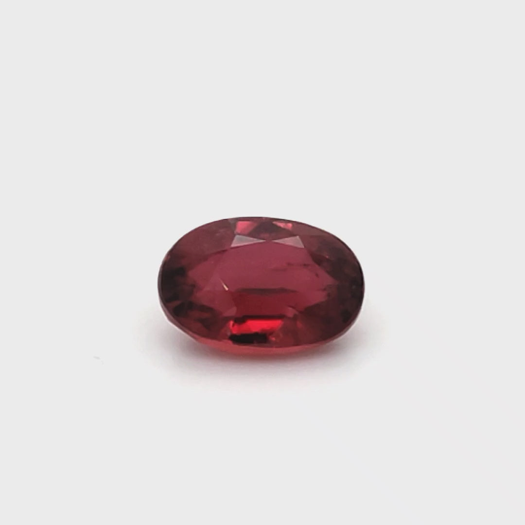 4.02 Carats Oval Cut No Heat Pigeon Blood Red Ruby Loose Gemstone GRS Full showcase video
