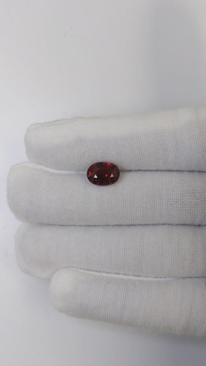 4.02 Carats Oval Cut No Heat Pigeon Blood Red Ruby Loose Gemstone GRS Video 1