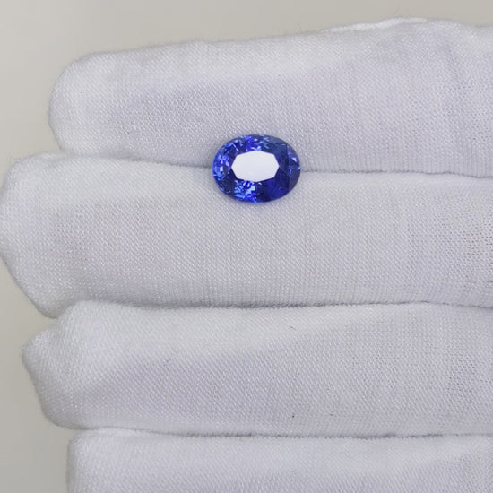 5.28 Carat Oval Cut No Heat Medium Blue Sapphire Loose Gemstone GIA Certified Video 1