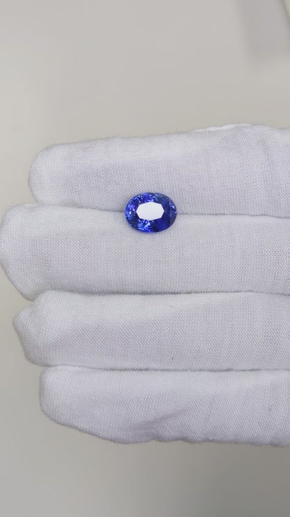 5.28 Carat Oval Cut No Heat Medium Blue Sapphire Loose Gemstone GIA Certified Video 1