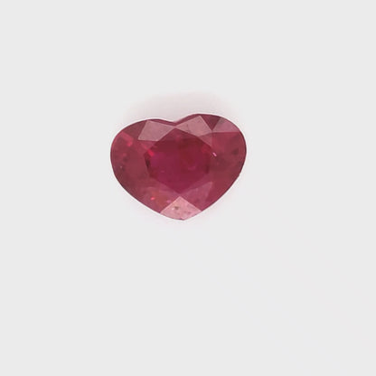 2.51 Carats Heart Cut No Heat Pigeon Blood Red Ruby Loose Gemstone GRS Video 1