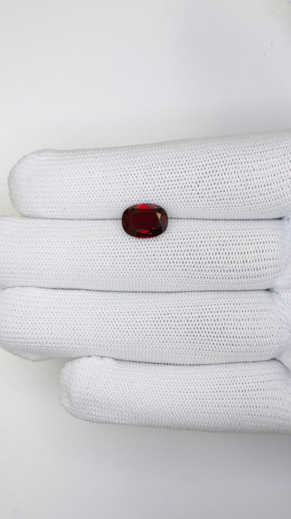 4.02 Carats Oval Cut Heat Pigeon Blood Red Ruby Loose Gemstone Far video
