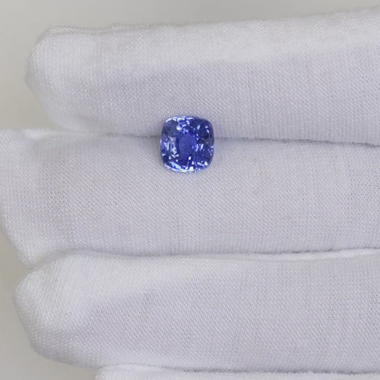 3.03 Carat Cushion Cut No Heat Medium Blue Sapphire Loose Gemstone GIA Certified Video 2