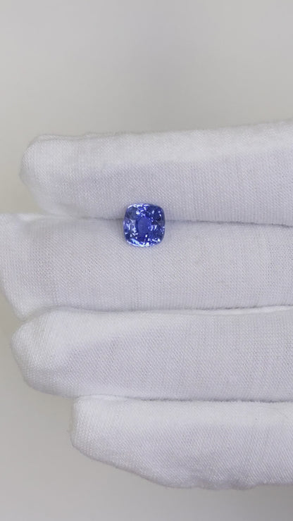 3.03 Carat Cushion Cut No Heat Medium Blue Sapphire Loose Gemstone GIA Certified Video 2