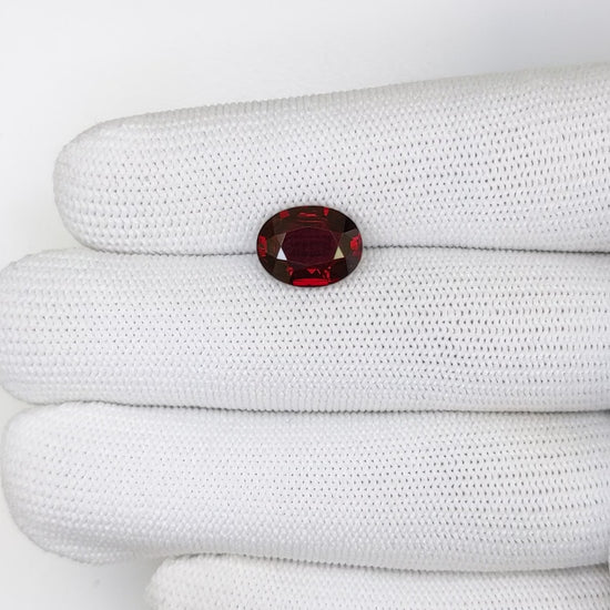 5.03 Oval Cut Heat Pigeon Blood Red Ruby Loose Gemstone Bellerophon video 1