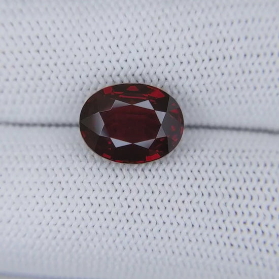 5.03 Oval Cut Heat Pigeon Blood Red Ruby Loose Gemstone Bellerophon video 2  close