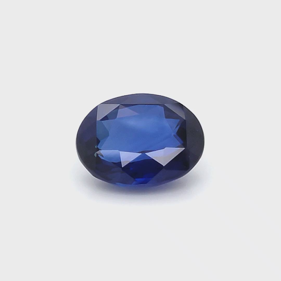 10.10 Carat Oval Cut Heat Royal Blue Sapphire Loose Gemstone Showcase Video