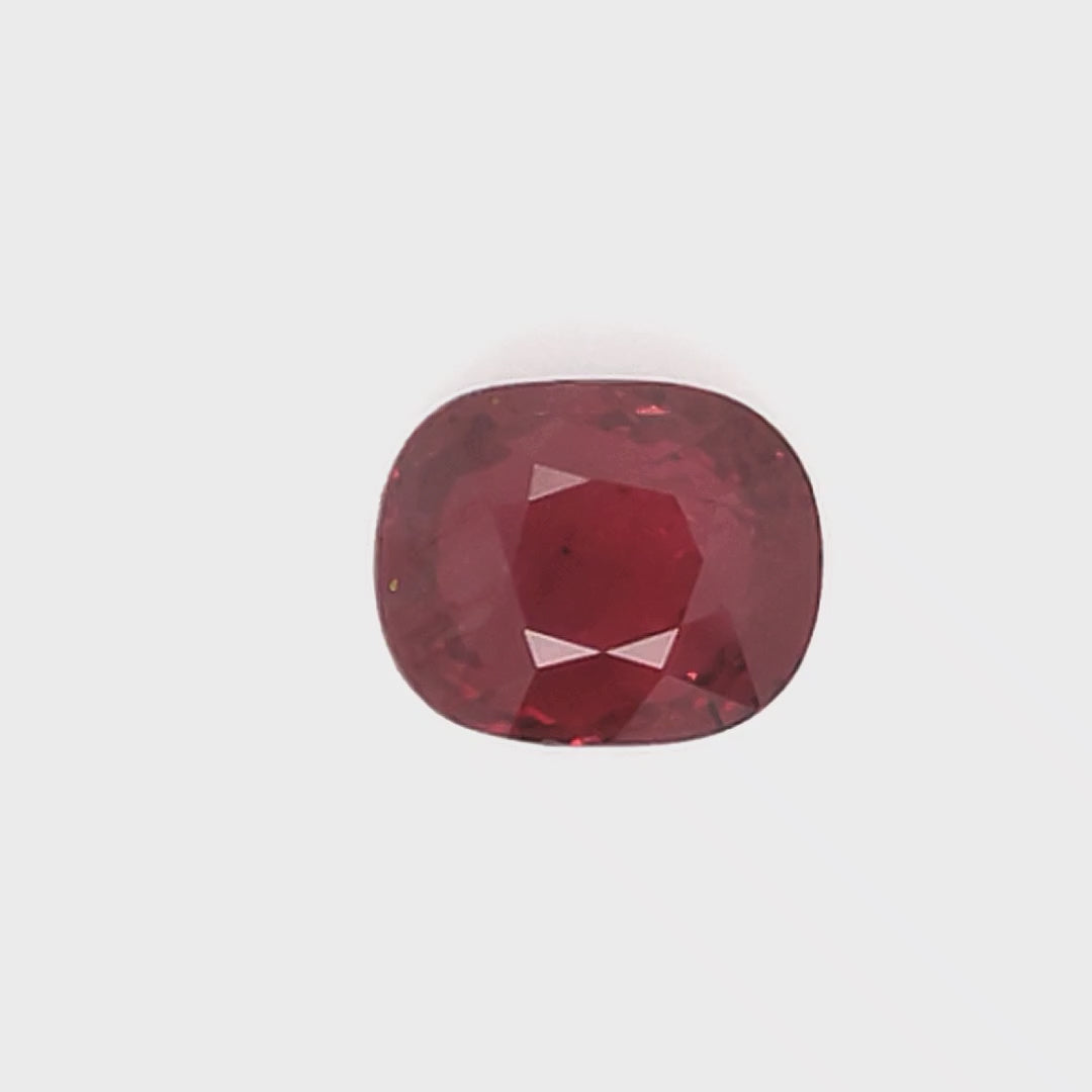 4.06 Carats Oval Cut No Heat Red Ruby Loose Gemstone showcase video