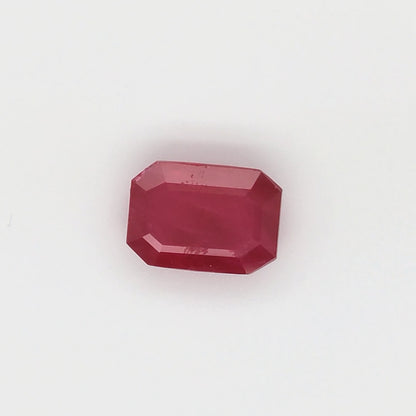 5.50 Carats Emerald Cut Heat Pigeon Blood Red Ruby Loose Gemstone Video 1