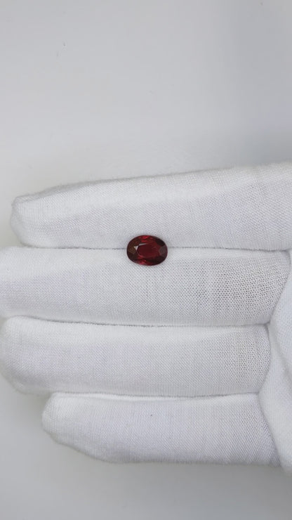 3.01 Carats Oval Cut No Heat Pigeon Blood Red Ruby Loose Gemstone Far showcase Video