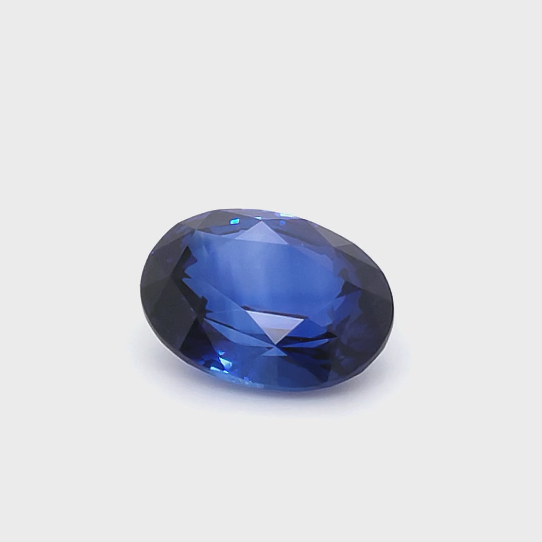 10.27 Carat Oval Cut Heat Royal Blue Sapphire Loose Gemstone GRS Video 1