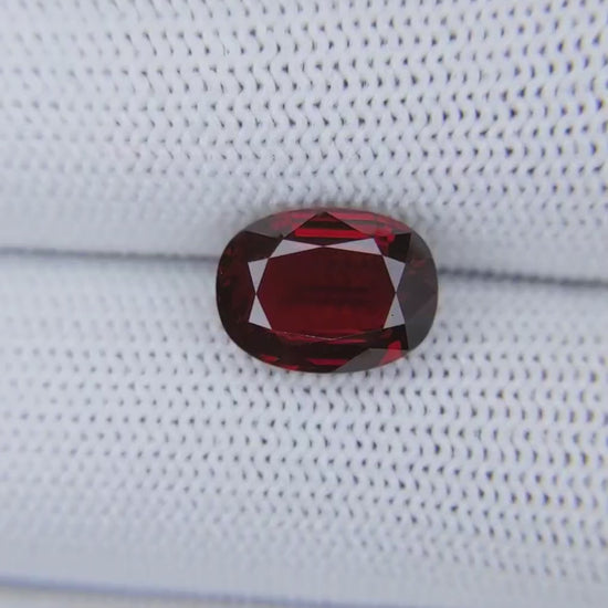 4.02 Carats Oval Cut Heat Pigeon Blood Red Ruby Loose Gemstone close video