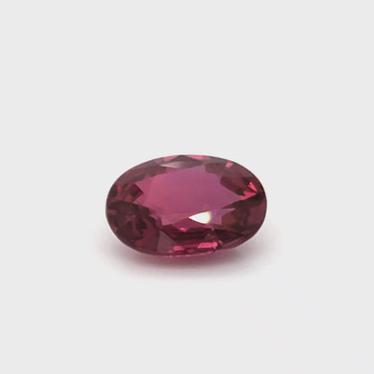 4.03 Carats Oval Cut Heat Vivid Red Ruby Loose Gemstone GRS Video 1
