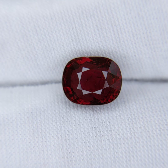 4.06 Carats Oval Cut No Heat Red Ruby Loose Gemstone close video