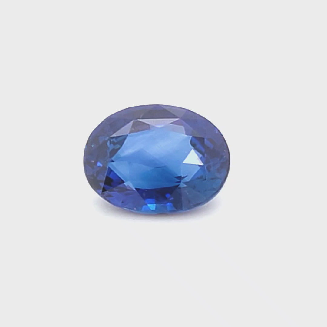 5.03 Carat Oval Cut Heat Medium Blue Sapphire Loose Gemstone GIA Certified Video 1
