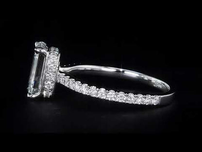 IZRA 3 CARAT EMERALD CUT E COLOR VS2 CLARITY DIAMOND ENGAGEMENT RING 18K WHITE GOLD GIA CERTIFIED 2 CT E VS2 BY MIKE NEKTA