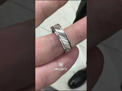 Benji Men's Wedding Ring in Sterling Silver 7MM
