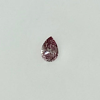 Natural Brownish Purplish Pink Diamond Pear Shape Cut .15 Carat Argyle Diamond Front View