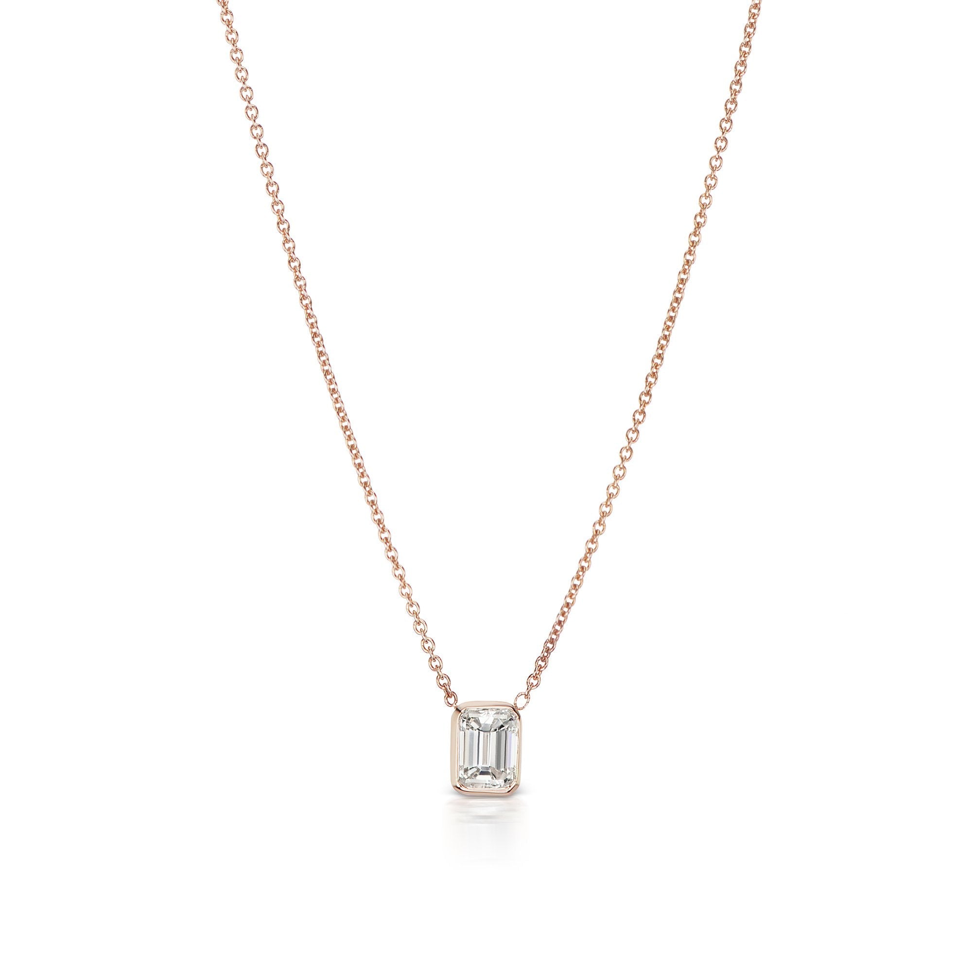Roberto Coin Emerald-Cut Solitaire Diamond Necklace | Lee Michaels Fine  Jewelry