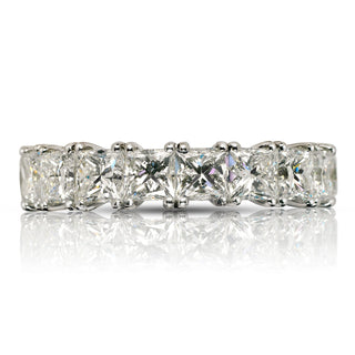Radiant Cut Diamond Eternity Band in 18k white gold Front View