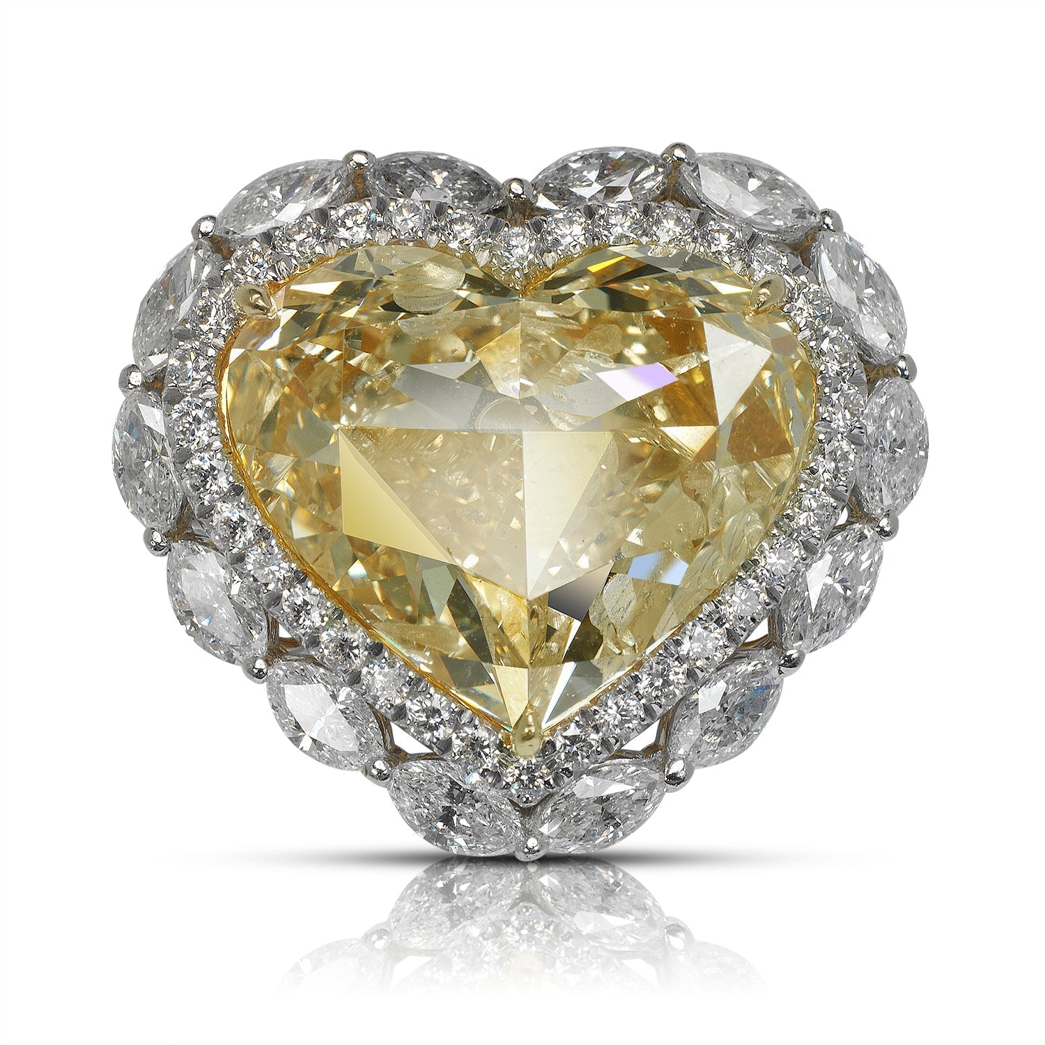 Heart shaped yellow diamond Clearance